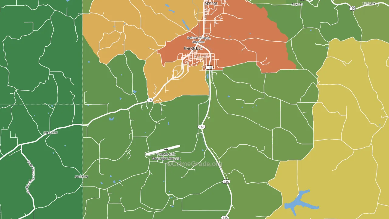 French Lick, IN Map of Drug-Related Crime Rates