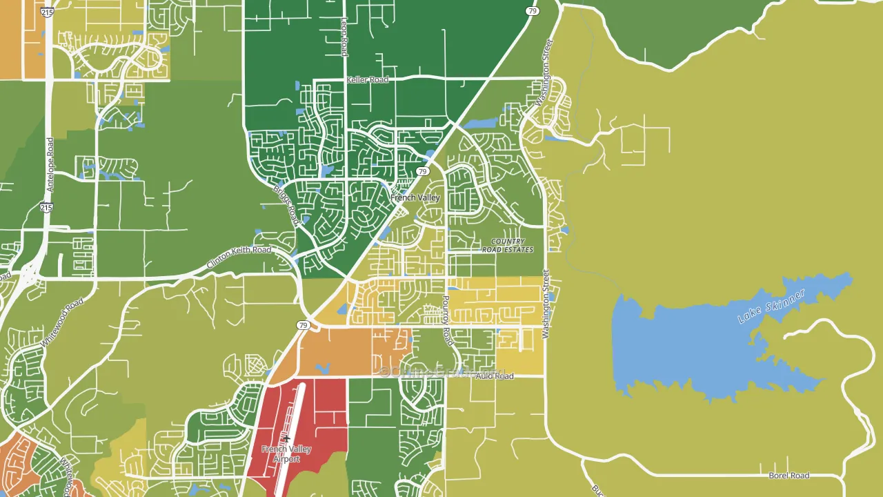 French Valley, CA Map of Drug-Related Crime Rates