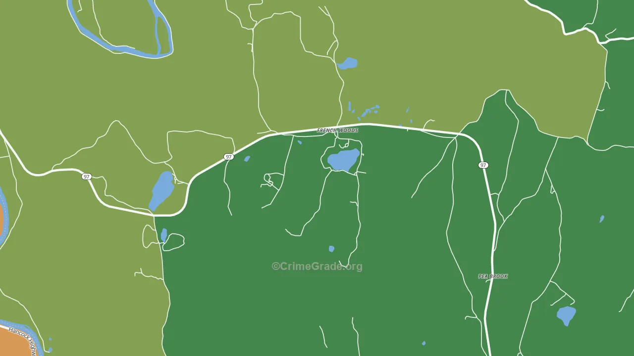 French Woods, NY Map of Drug-Related Crime Rates