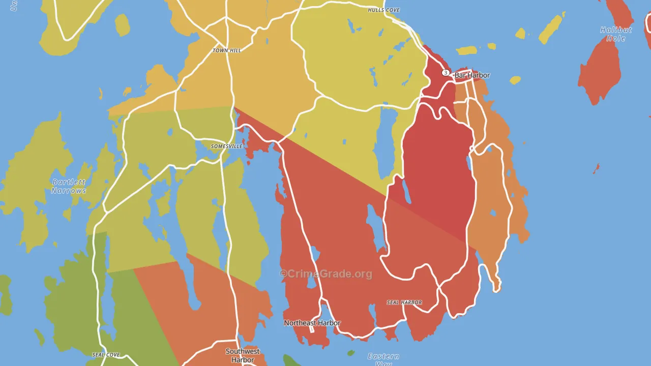 Frenchboro, ME Map of Drug-Related Crime Rates