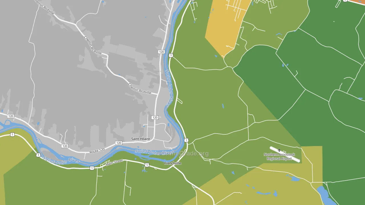 Frenchville, ME Map of Drug-Related Crime Rates