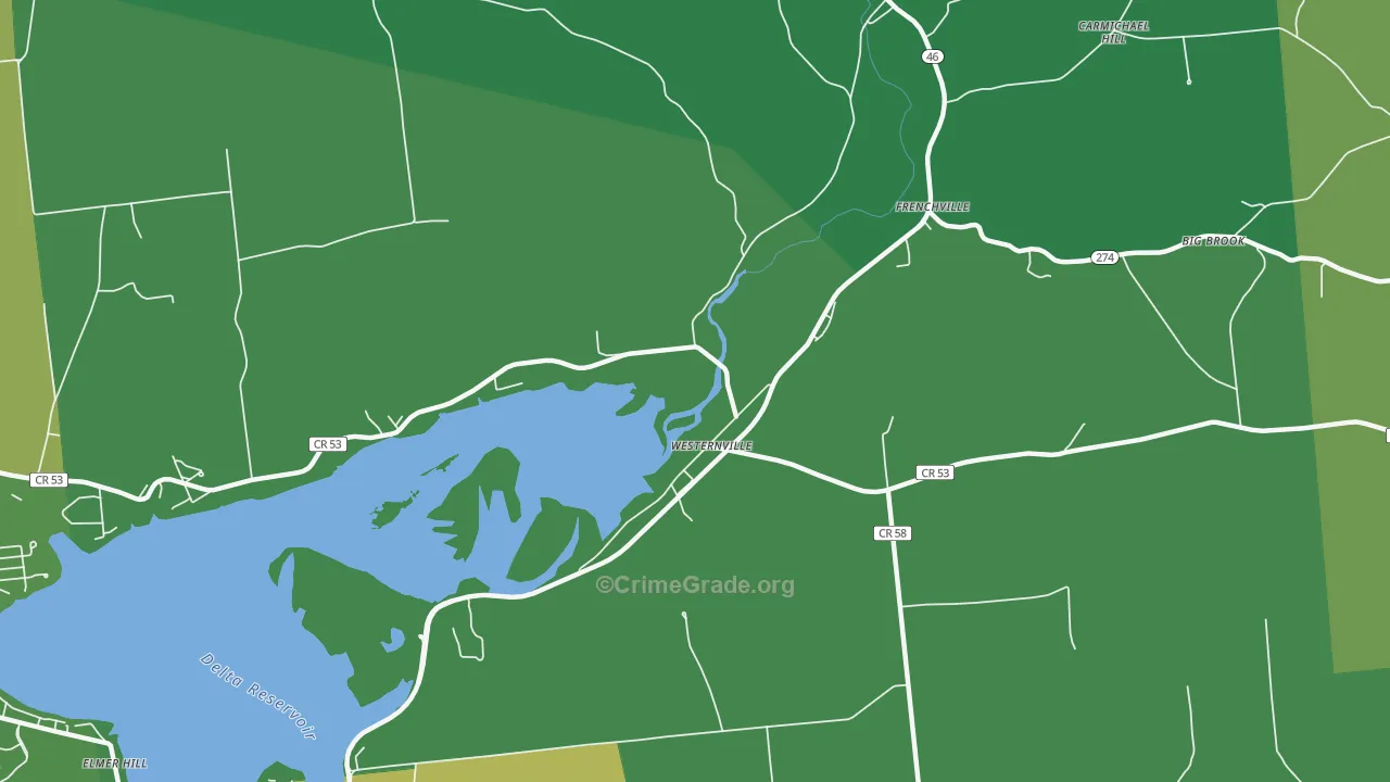 Frenchville, NY Map of Drug-Related Crime Rates
