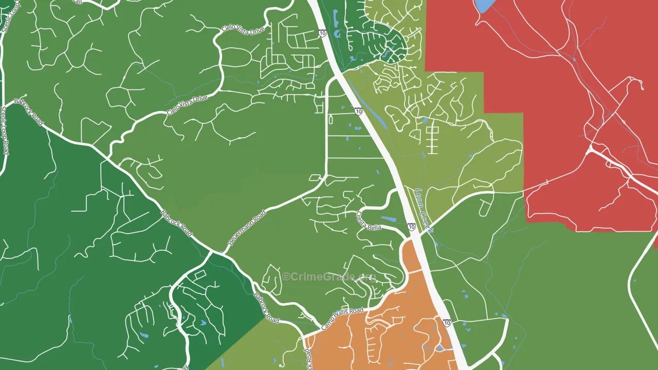 Friends of Friedrich Wilderness Park, San Antonio, TX Map of Drug-Related Crime Rates