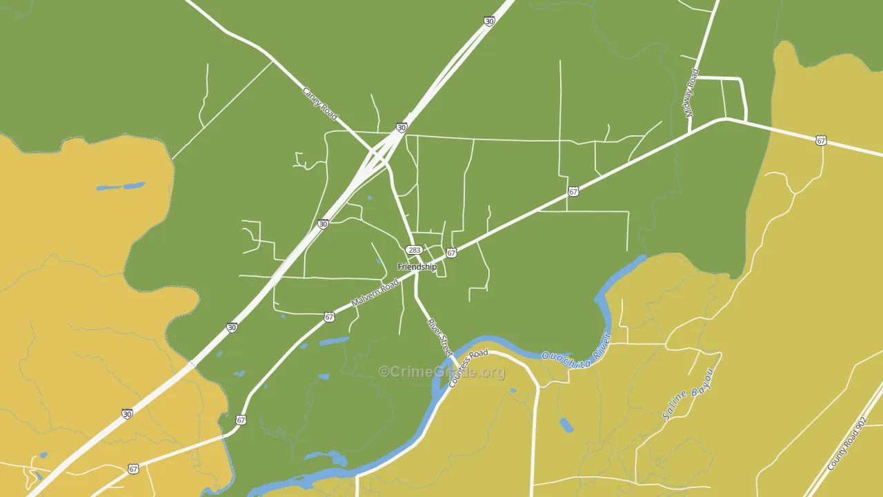Friendship, AR Map of Drug-Related Crime Rates