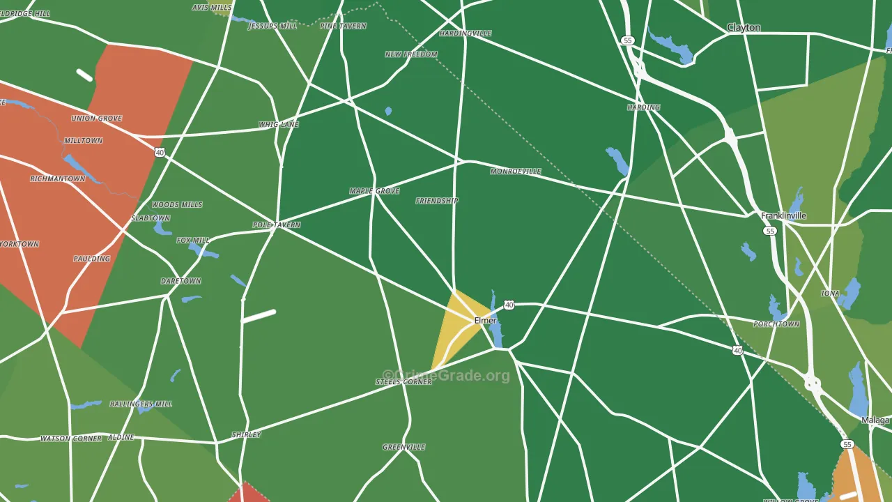 Friendship, NJ Map of Drug-Related Crime Rates