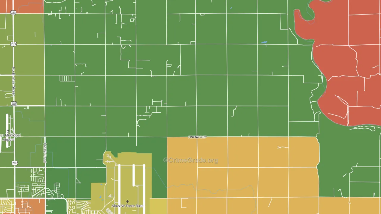 Friendship, OK Map of Drug-Related Crime Rates