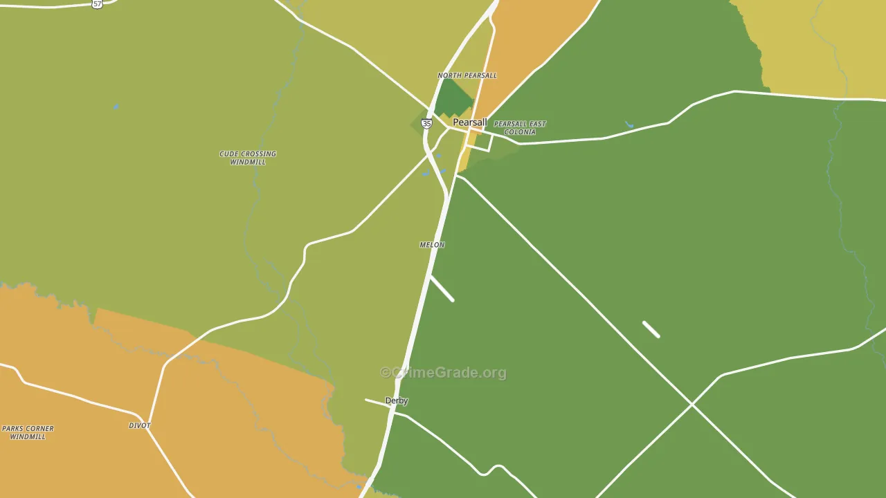 Frio County, TX Map of Drug-Related Crime Rates