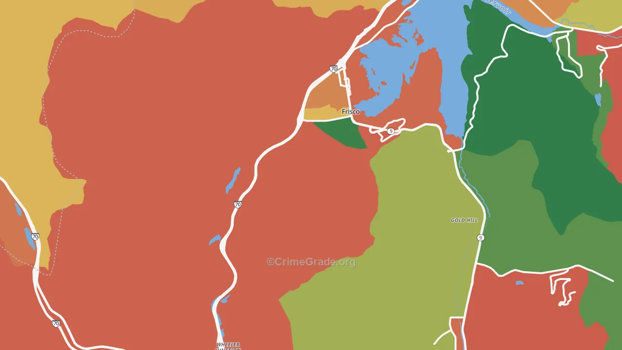 Frisco, CO Map of Drug-Related Crime Rates