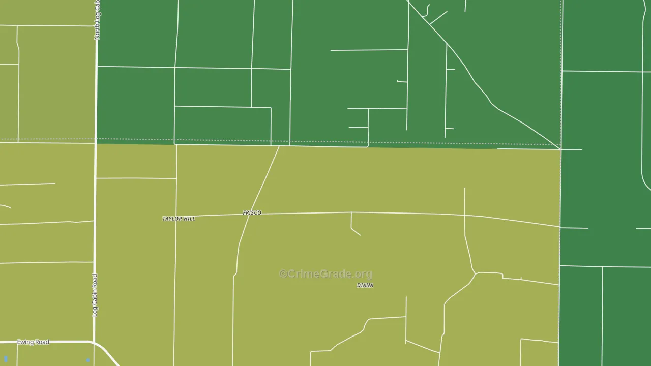 Frisco, IL Map of Drug-Related Crime Rates
