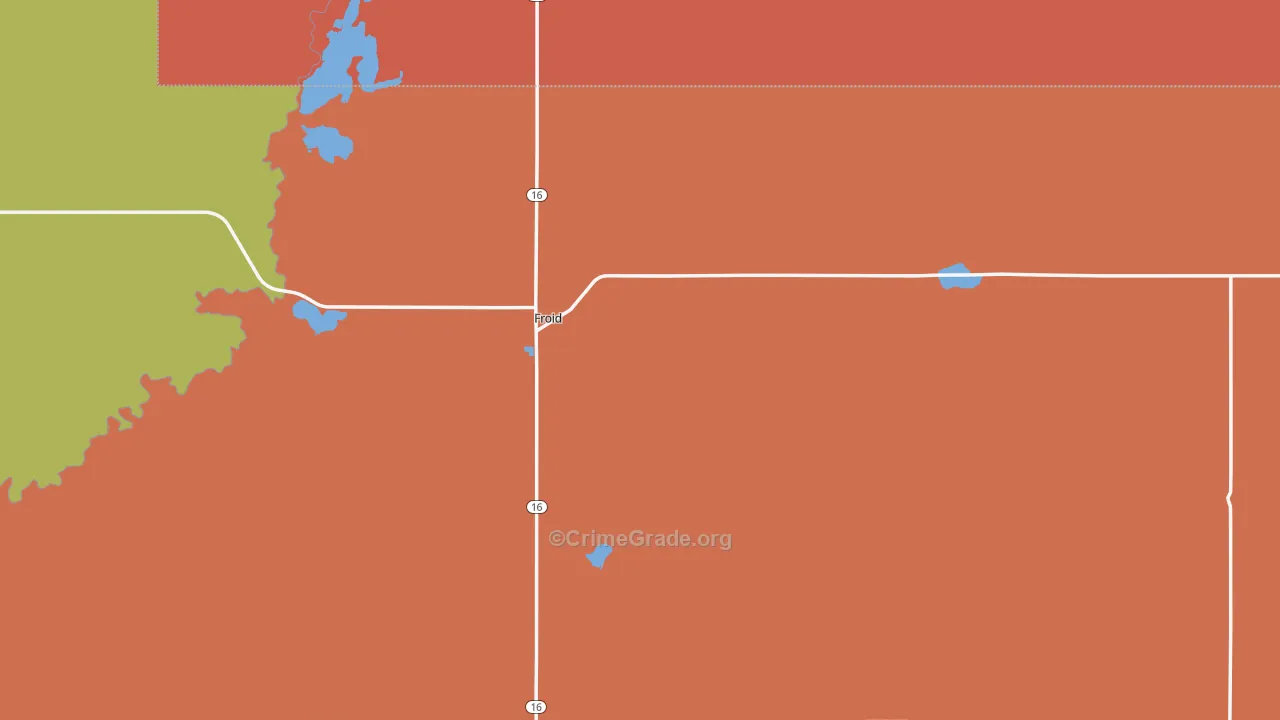 Froid, MT Map of Drug-Related Crime Rates