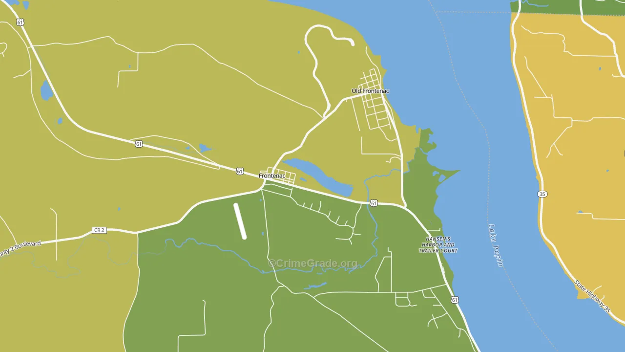 Frontenac, MN Map of Drug-Related Crime Rates