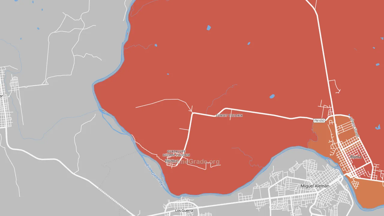 Fronton, TX Map of Drug-Related Crime Rates