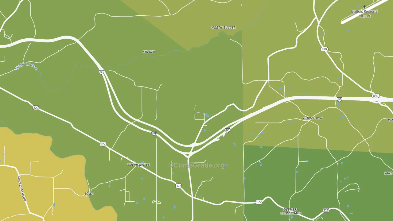 Frostburg, PA Map of Drug-Related Crime Rates