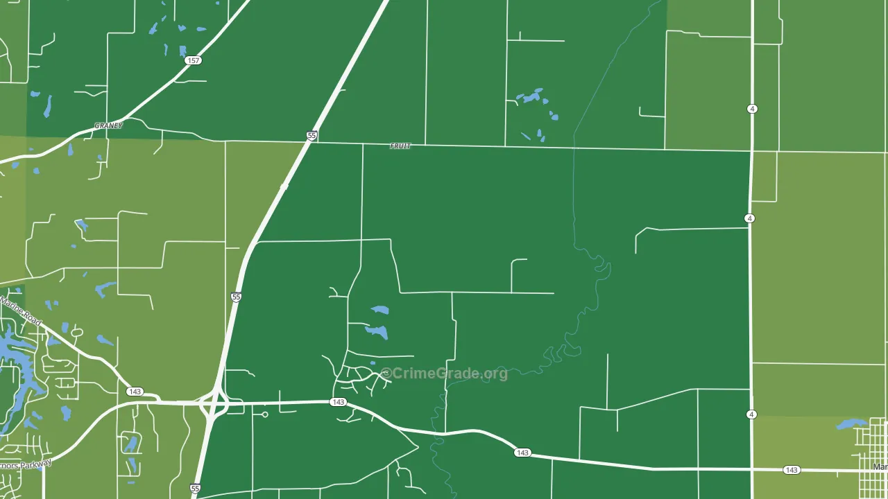 Fruit, IL Map of Drug-Related Crime Rates