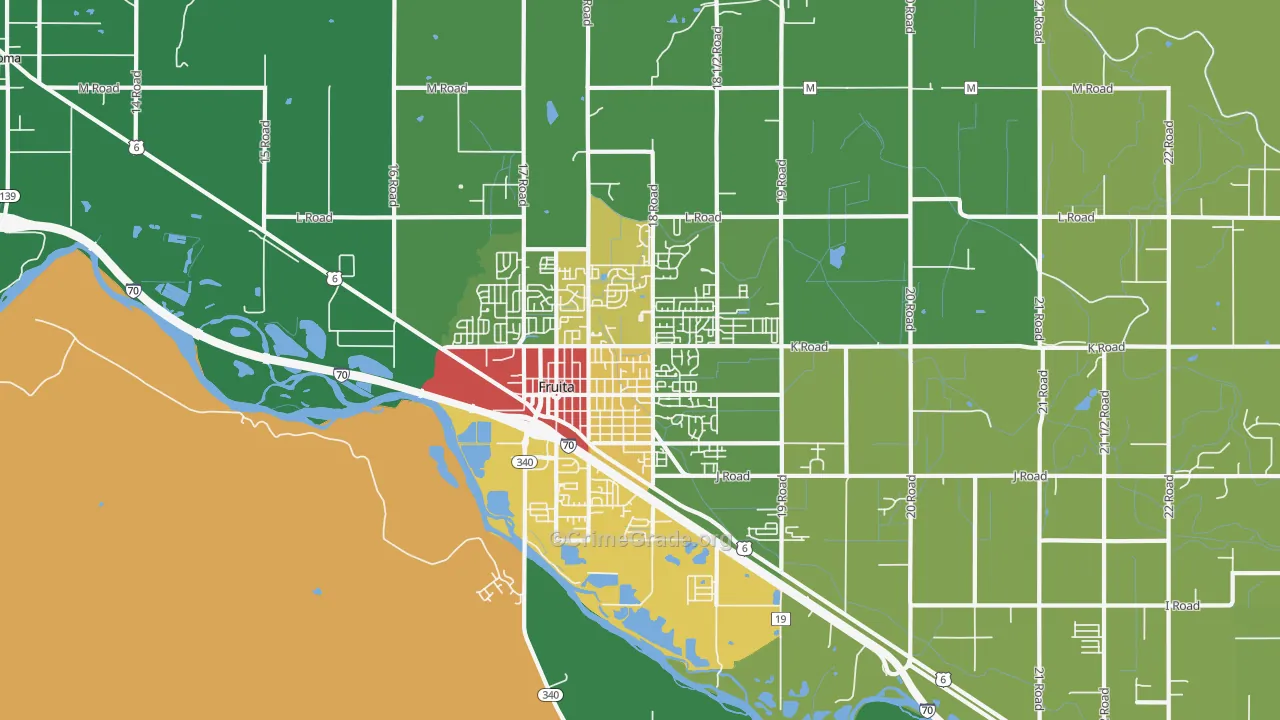 Fruita, CO Map of Drug-Related Crime Rates