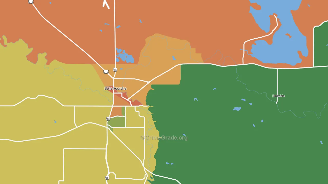 Fruitdale, SD Map of Drug-Related Crime Rates