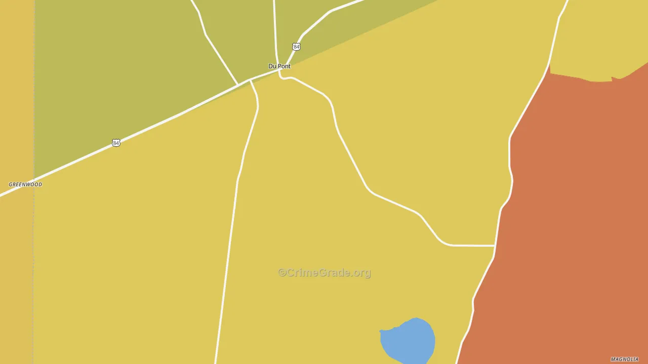 Fruitland, GA Map of Drug-Related Crime Rates