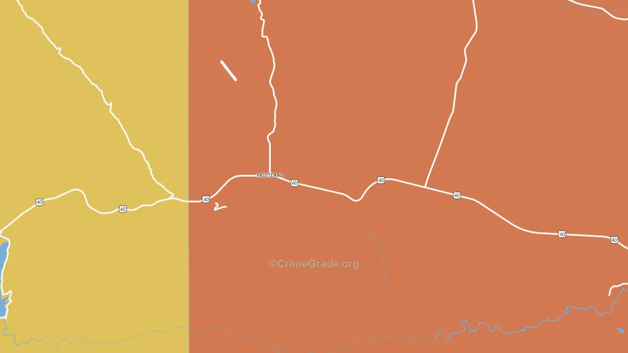 Fruitland, UT Map of Drug-Related Crime Rates