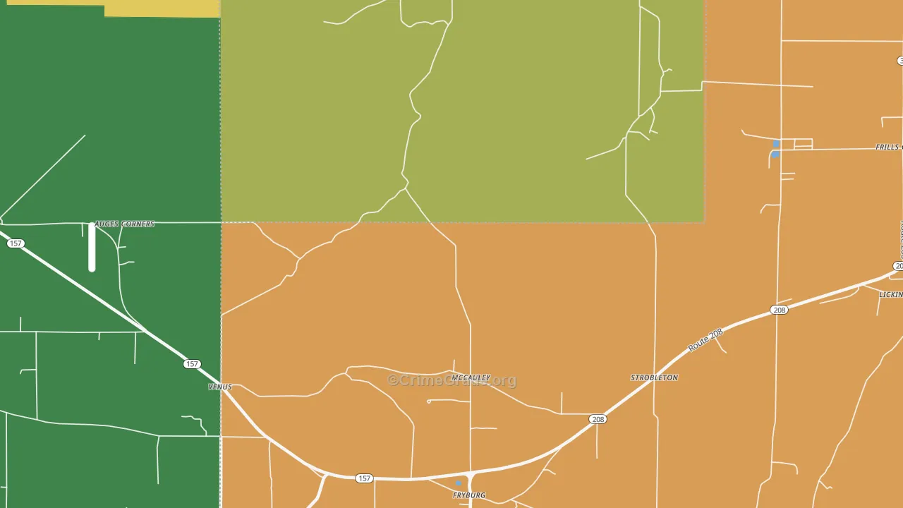 Fryburg, PA Map of Drug-Related Crime Rates