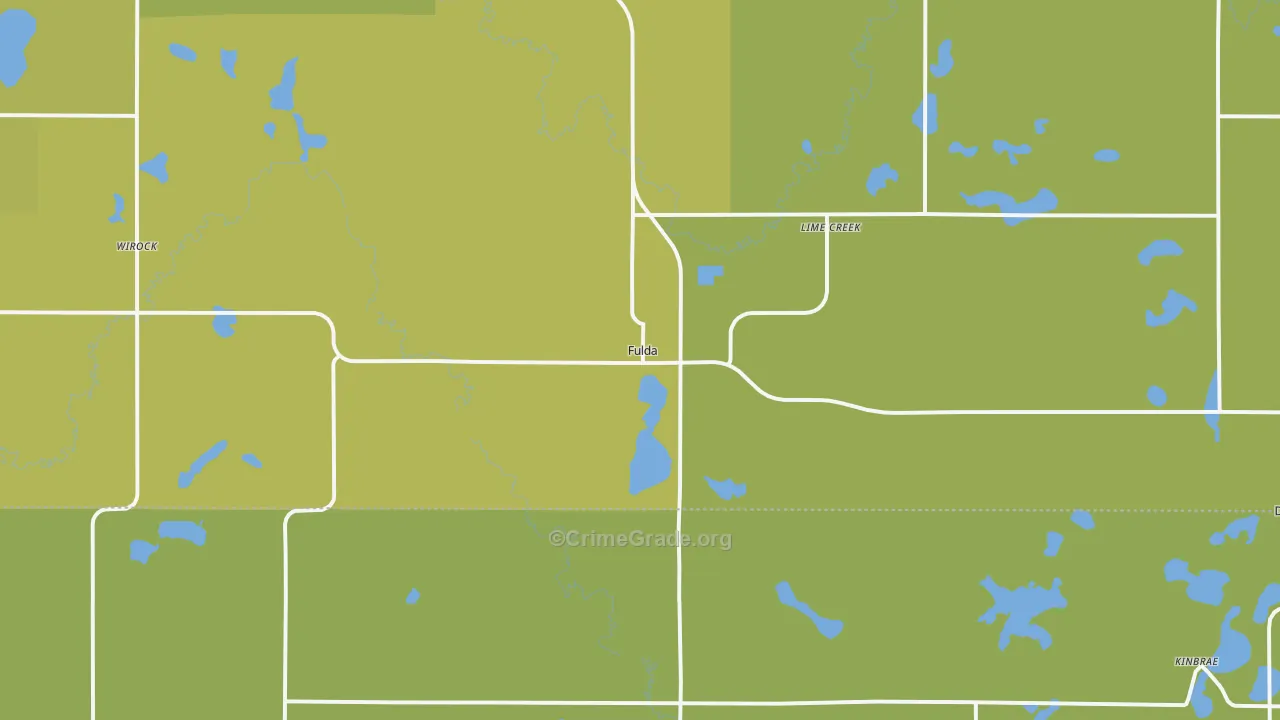 Fulda, MN Map of Drug-Related Crime Rates