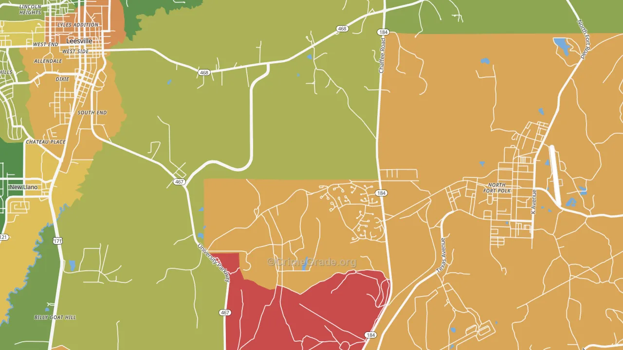 Fullerton, LA Map of Drug-Related Crime Rates
