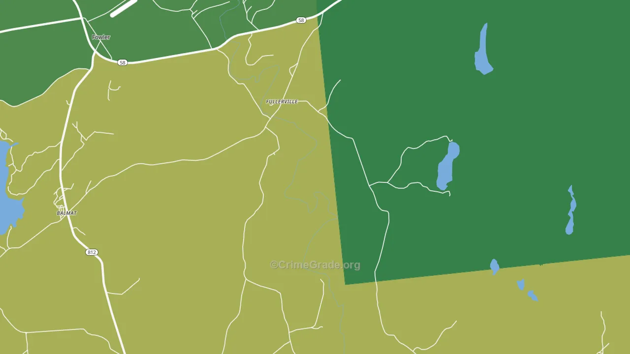 Fullerville, NY Map of Drug-Related Crime Rates