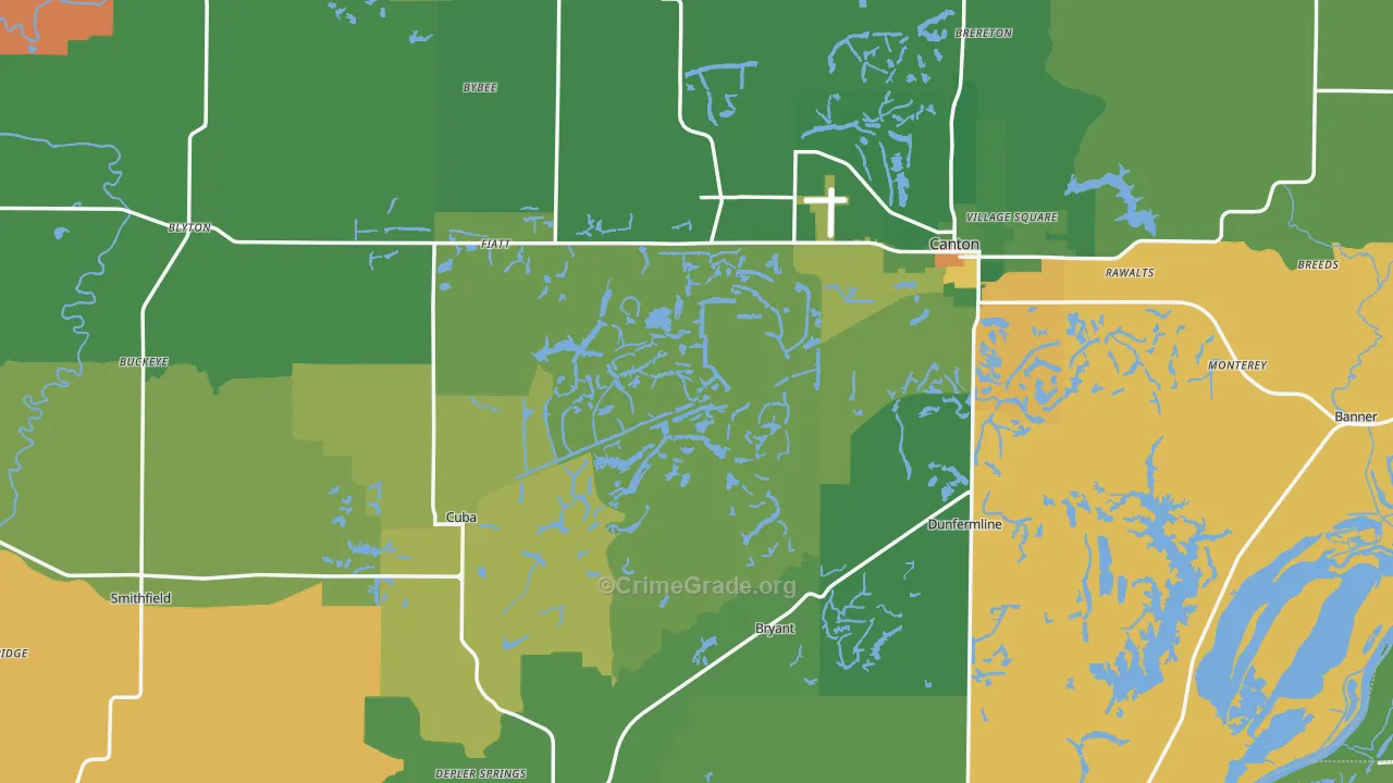 Fulton County, IL Map of Drug-Related Crime Rates