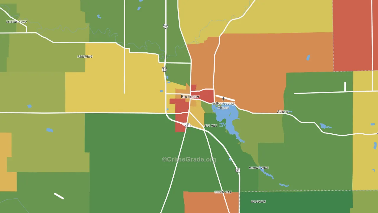Fulton County, IN Map of Drug-Related Crime Rates