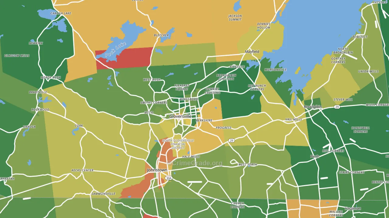 Fulton County, NY Map of Drug-Related Crime Rates