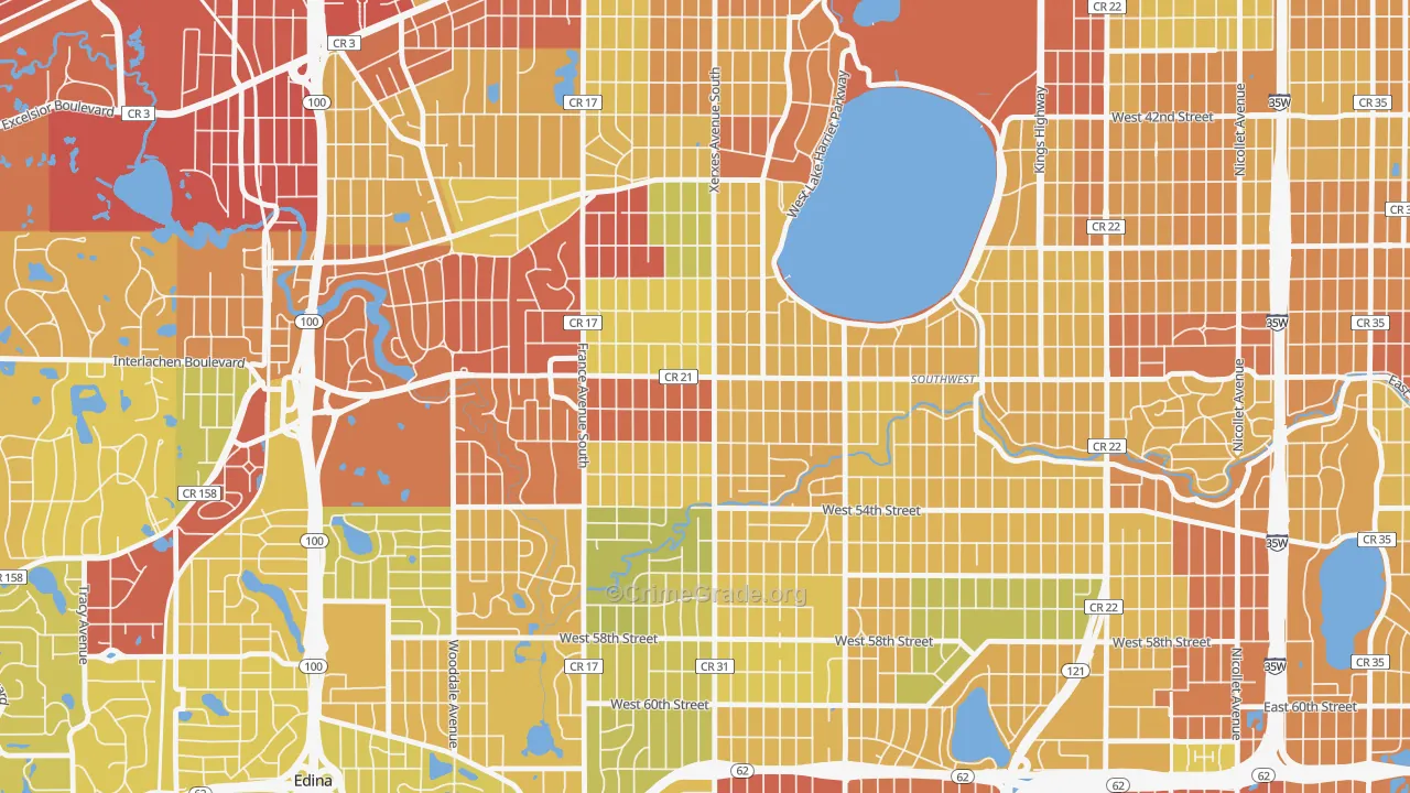 Fulton, Minneapolis, MN Map of Drug-Related Crime Rates