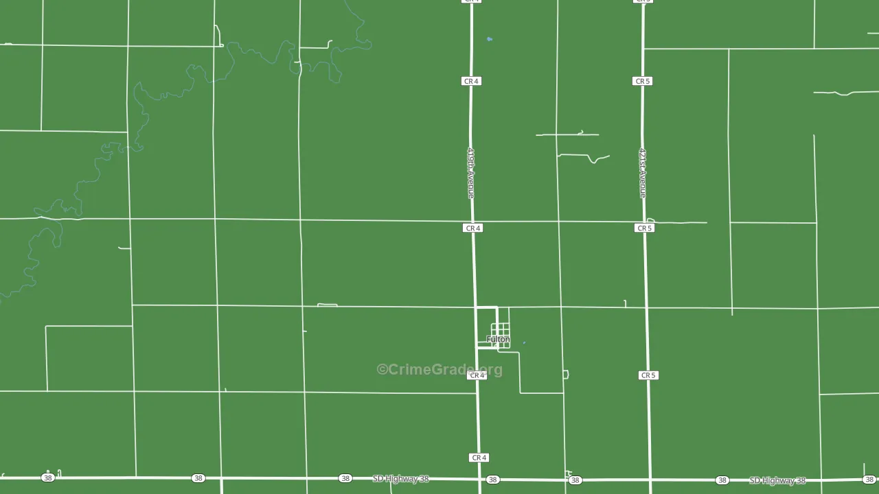 Fulton, SD Map of Drug-Related Crime Rates