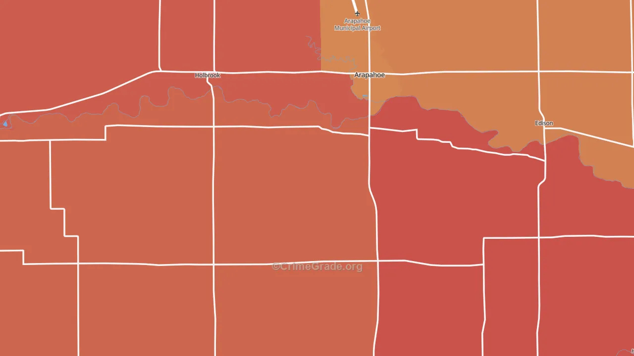 Furnas County, NE Map of Drug-Related Crime Rates