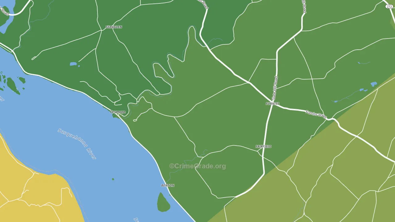 Furniss, PA Map of Drug-Related Crime Rates