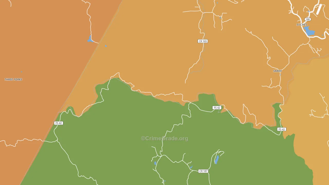 Gaddistown, GA Map of Drug-Related Crime Rates