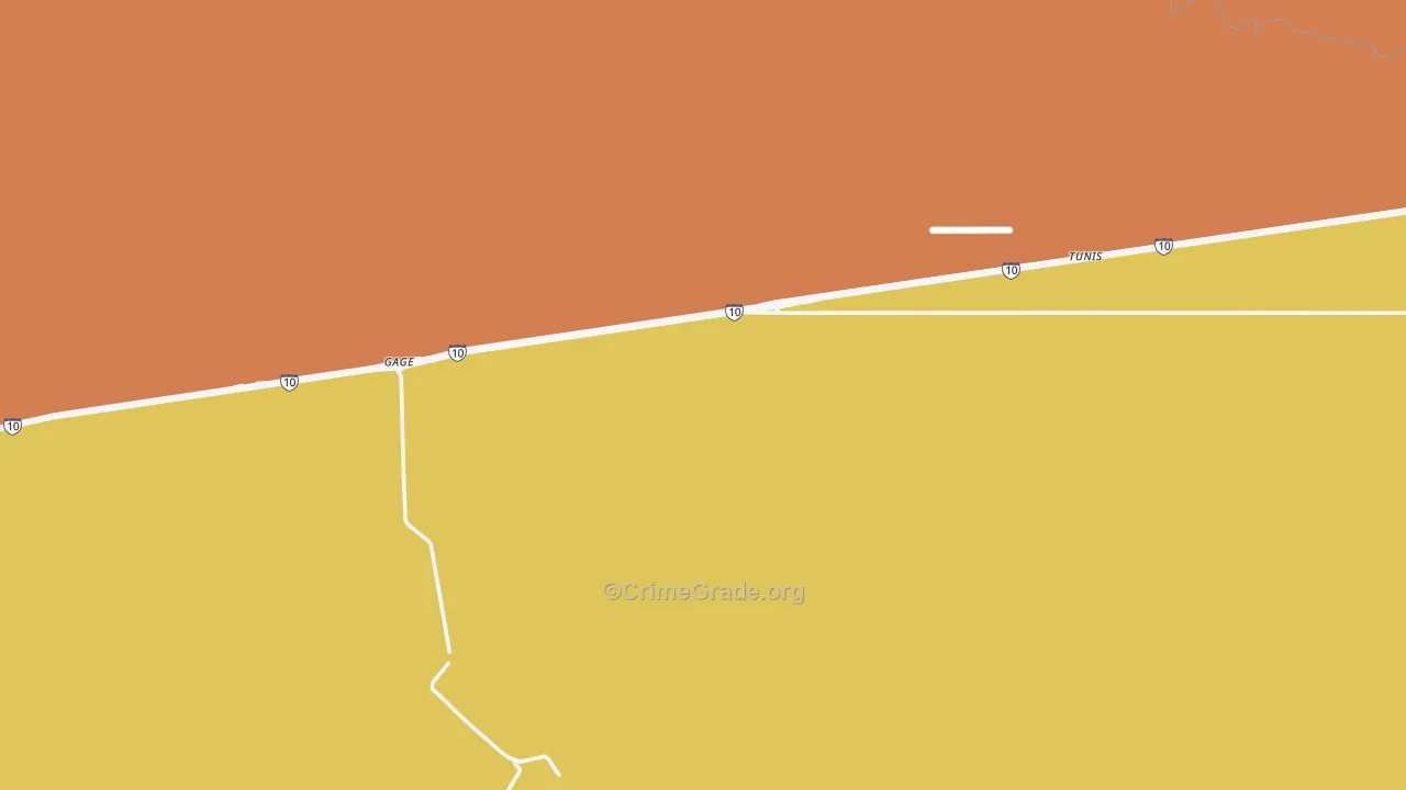Gage, NM Map of Drug-Related Crime Rates