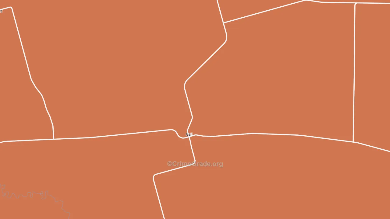 Gail, TX Map of Drug-Related Crime Rates
