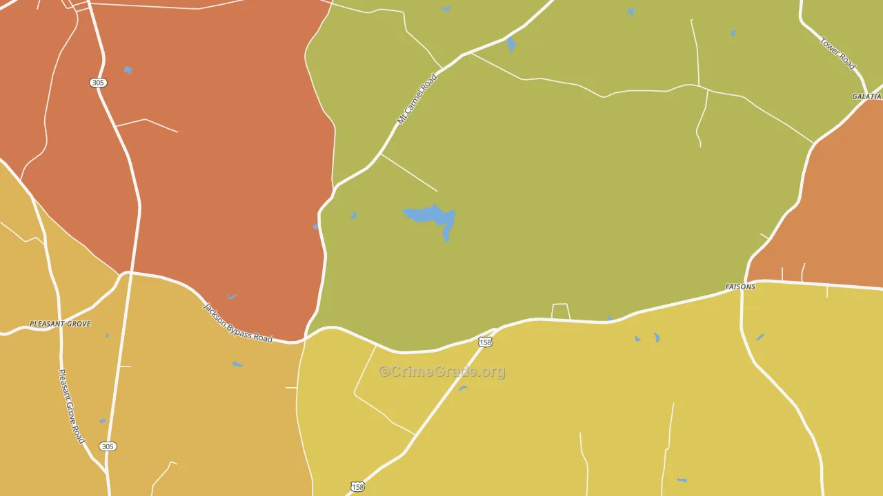 Galatia, NC Map of Drug-Related Crime Rates
