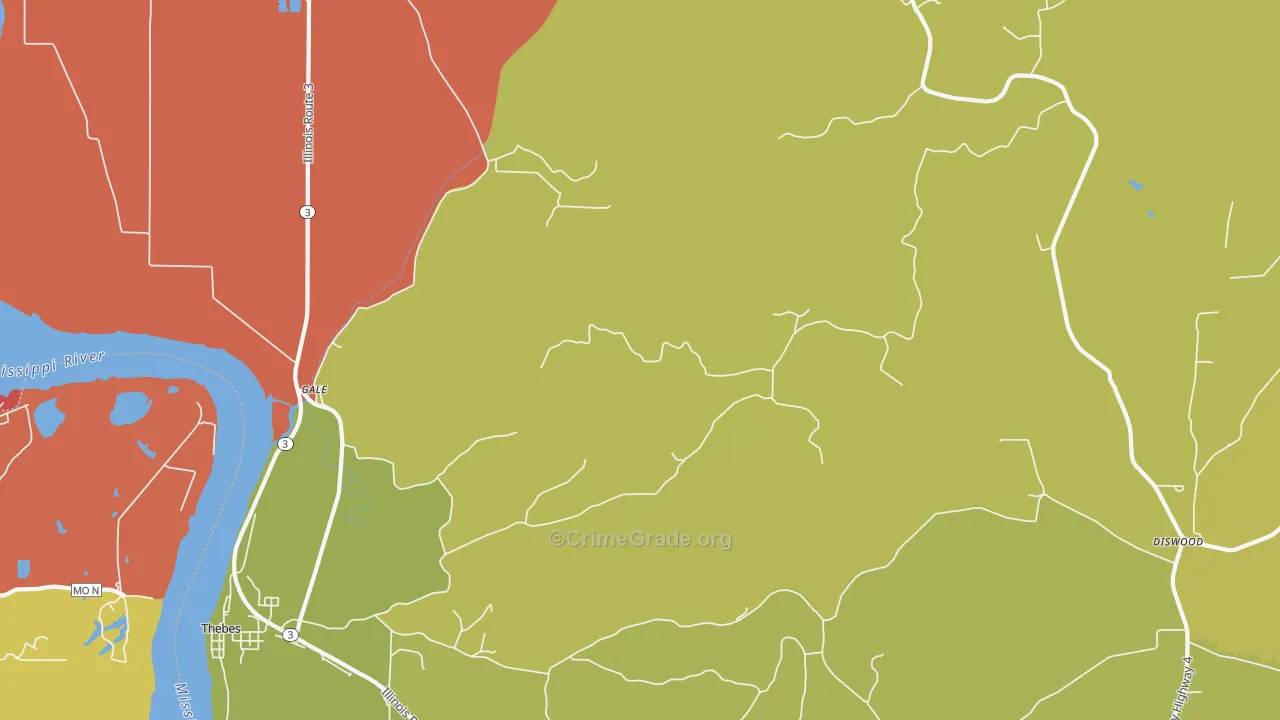 Gale, IL Map of Drug-Related Crime Rates