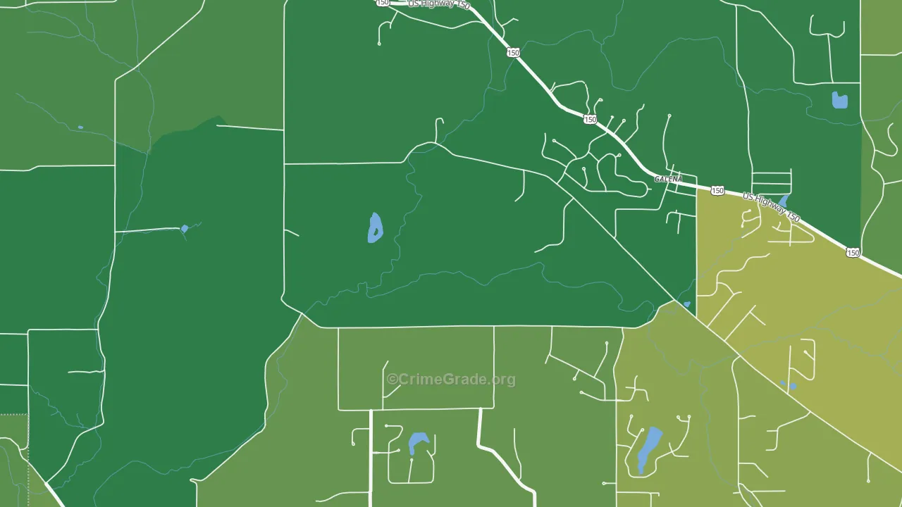 Galena, IN Map of Drug-Related Crime Rates