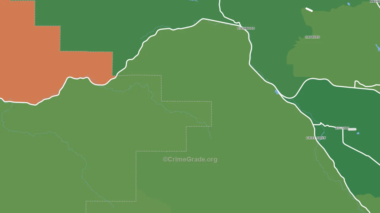 Gales Creek, OR Map of Drug-Related Crime Rates