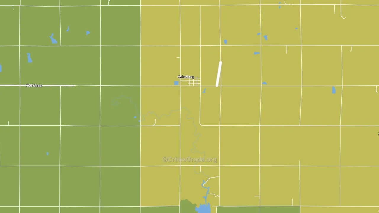 Galesburg, KS Map of Drug-Related Crime Rates