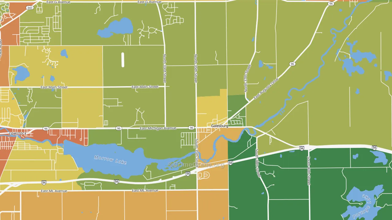 Galesburg, MI Map of Drug-Related Crime Rates