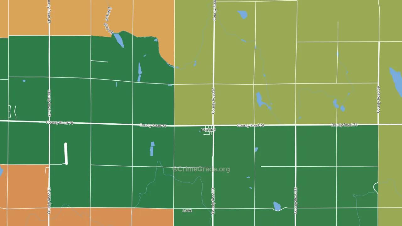 Galeton, CO Map of Drug-Related Crime Rates