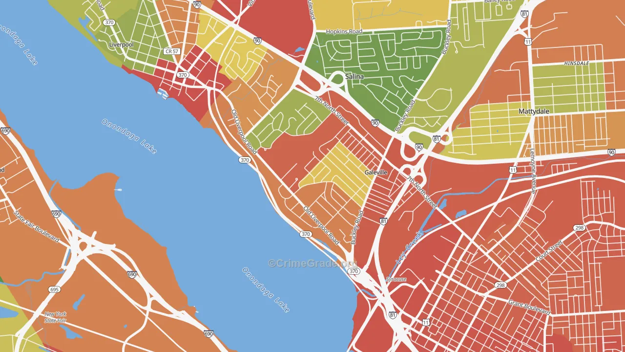 Galeville, Liverpool, NY Map of Drug-Related Crime Rates