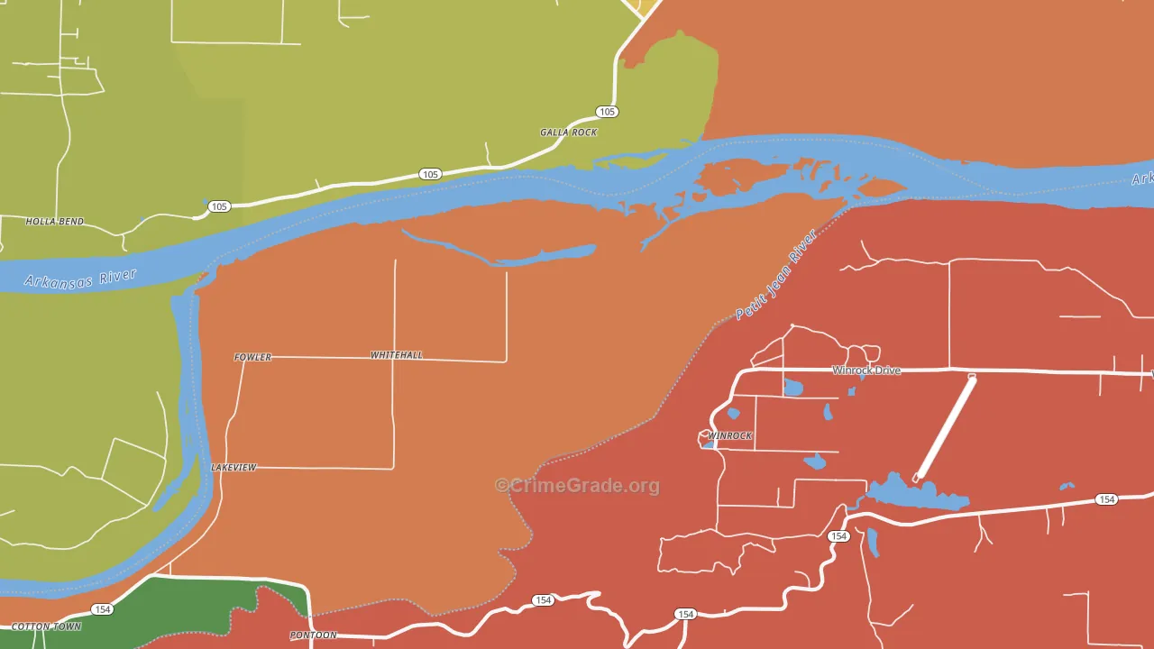 Galla Rock, AR Map of Drug-Related Crime Rates