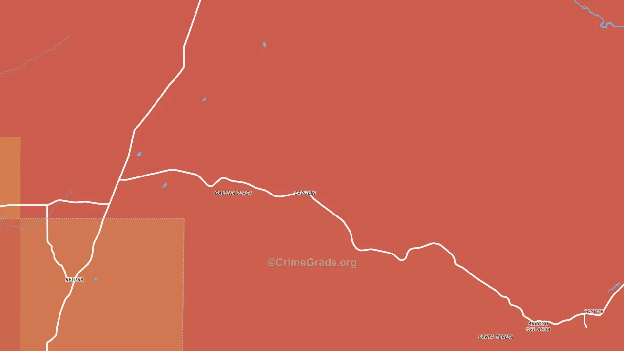 Gallina, NM Map of Drug-Related Crime Rates