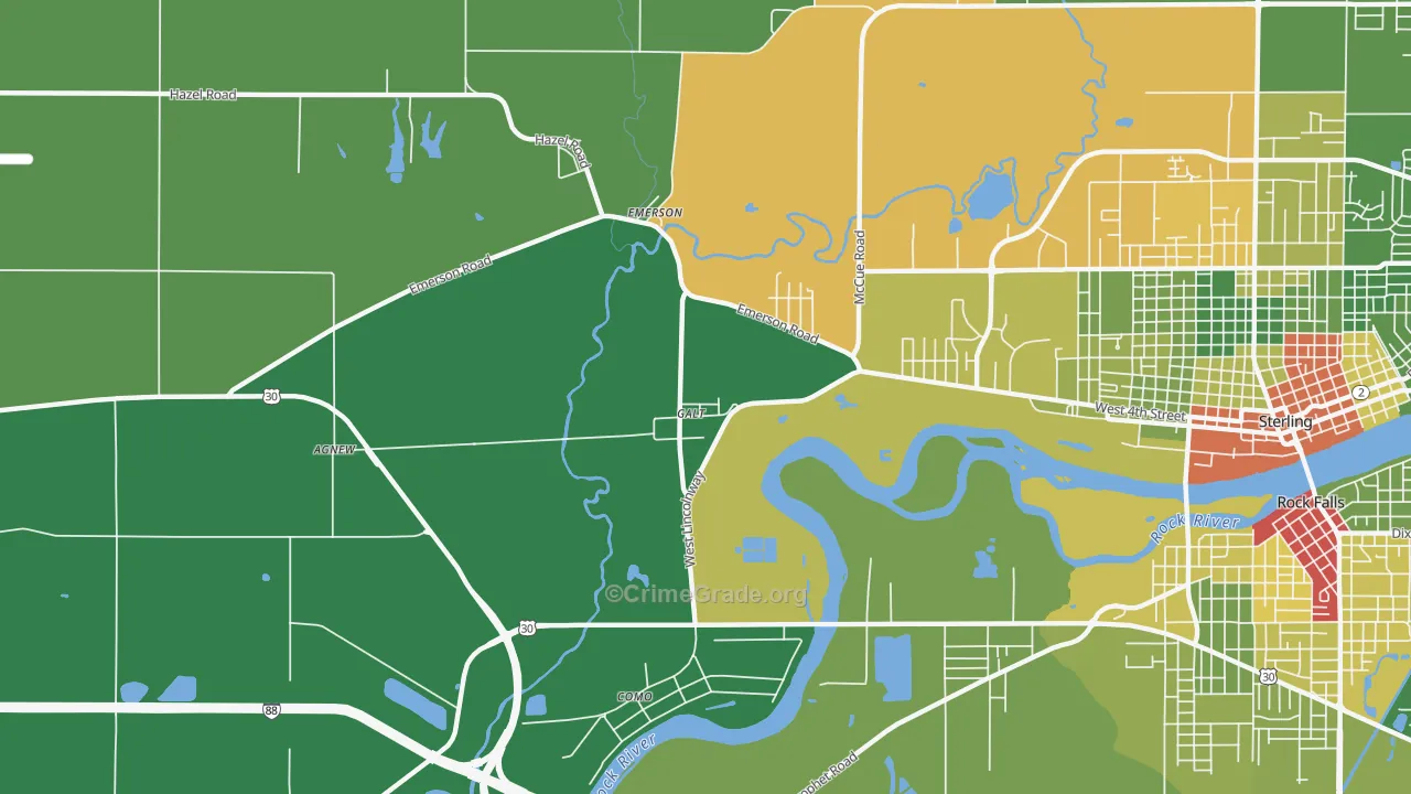 Galt, IL Map of Drug-Related Crime Rates