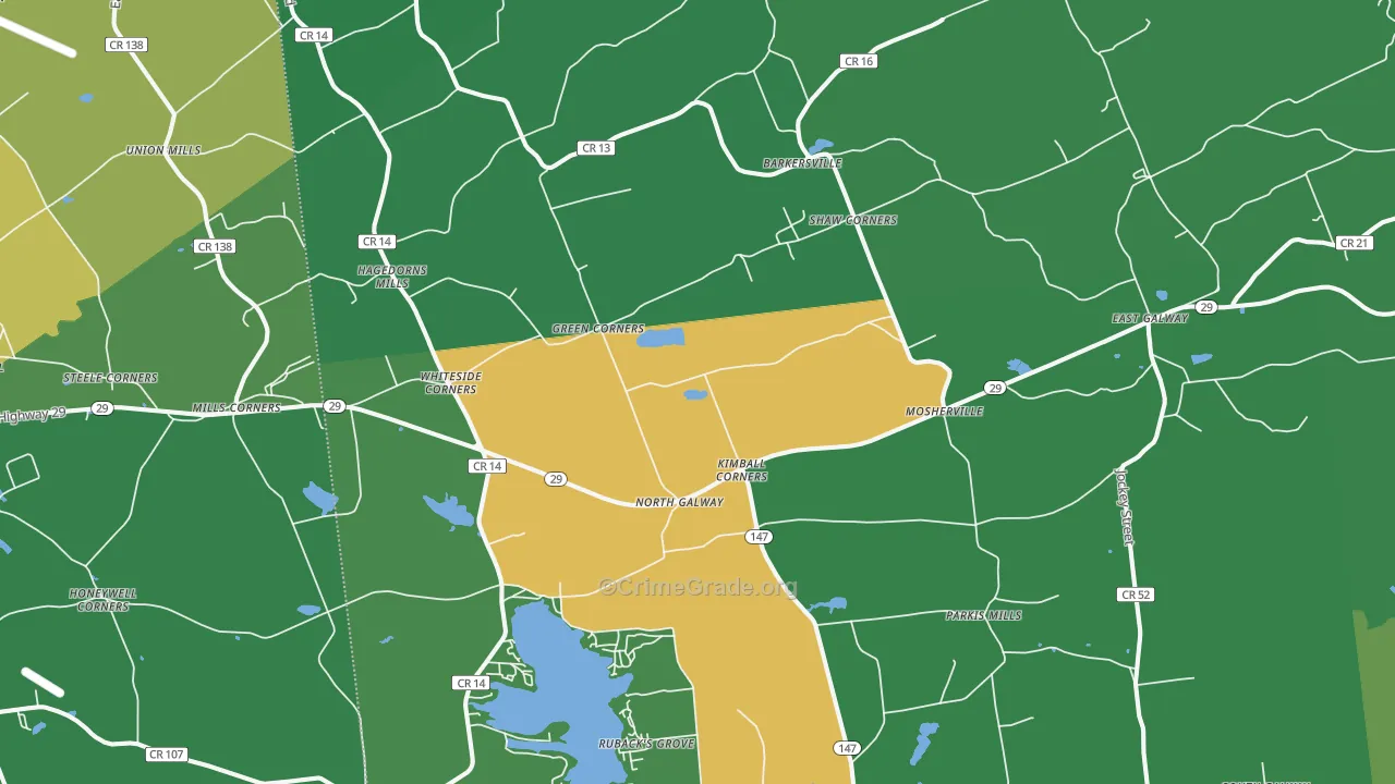 Galway, NY Map of Drug-Related Crime Rates