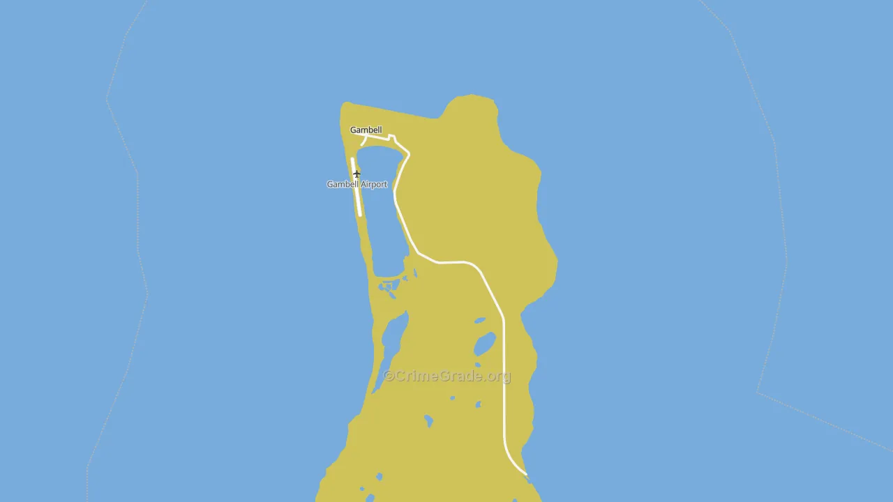 Gambell, AK Map of Drug-Related Crime Rates