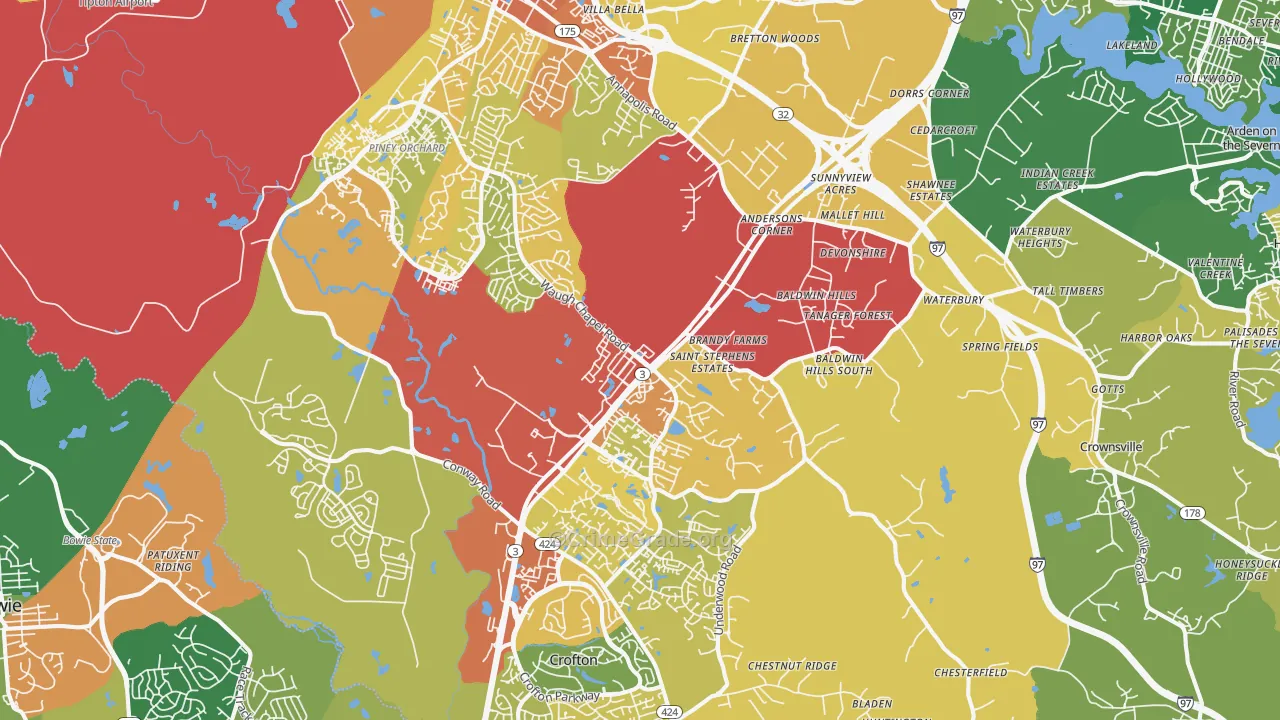 Gambrills, MD Map of Drug-Related Crime Rates